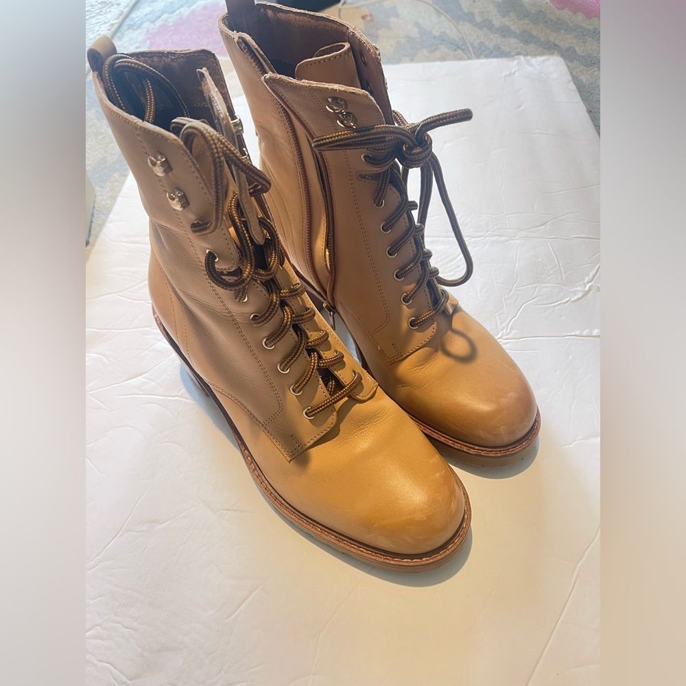 NEW Seychelles Irresistible Combat Boots 10 TAN - Picture 8 of 10